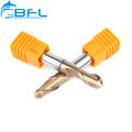 BFL Hartmetall-Kugelkopf-CNC-Fräser-Schaftfräser, Hartmetall 2, 4-Wellen-Kugelfräser